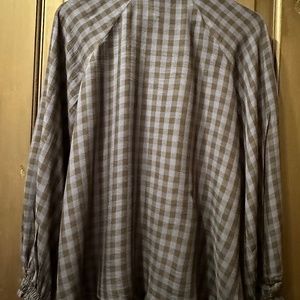 Cabi button up shirt with ruffle accessories